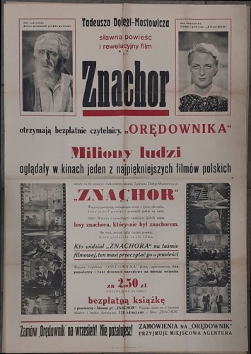 /Plakat – reklama/ T. Dołęga Mostowicz - Znachor, książka i film, 1937