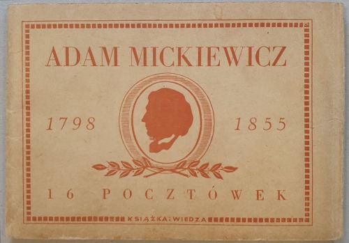 Mickiewicz Adam 1798 - 1855. 16 pocztówek [karnet, 1950]