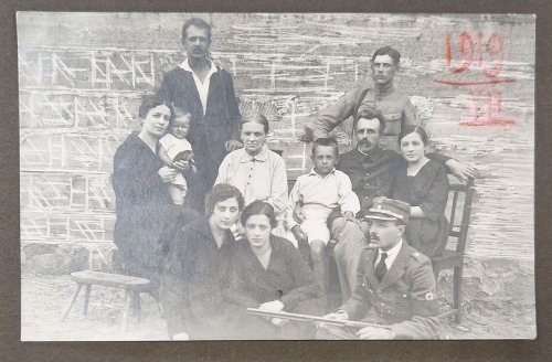 Zdjęcie grupowe pocztówkowe srebrzone, 1919r.