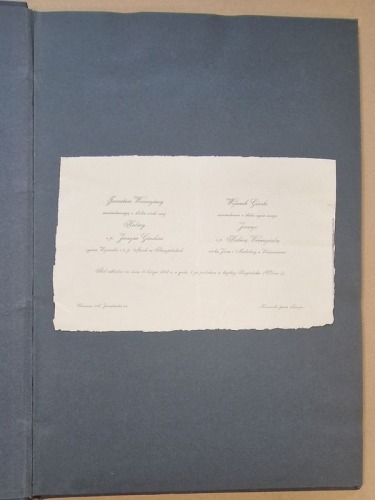 Album z telegramami (życzeniami) ślubnymi - Jerzy i Halina Górscy, 1922