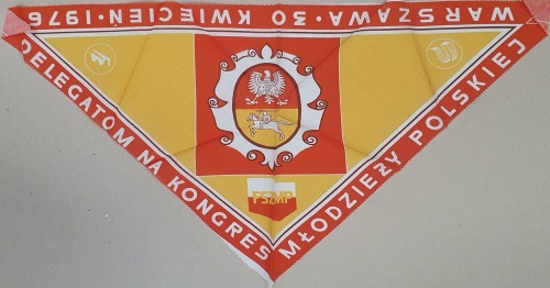 Federacja Socjalistycznych Związków Młodzieży Polskiej – Kongres 30.IV.1976 – chusta