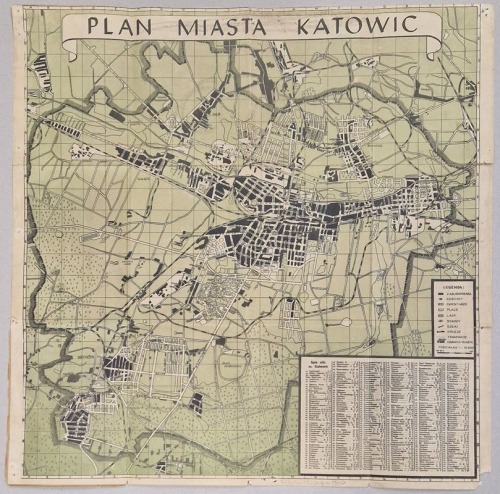 Plan Miasta Katowic [1933?, bez broszury z reklamami]