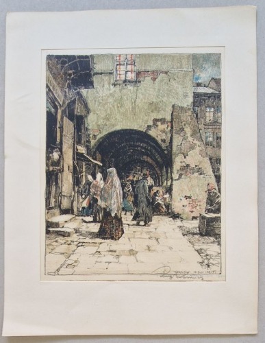 Tarnów, Rynek - Luigi Kasimir, 1915, litografia barwna