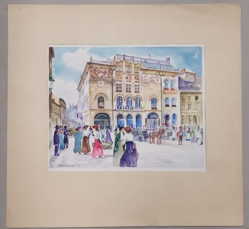Mańczak Edmund, Kraków Stary Teatr, akwarela, 1987