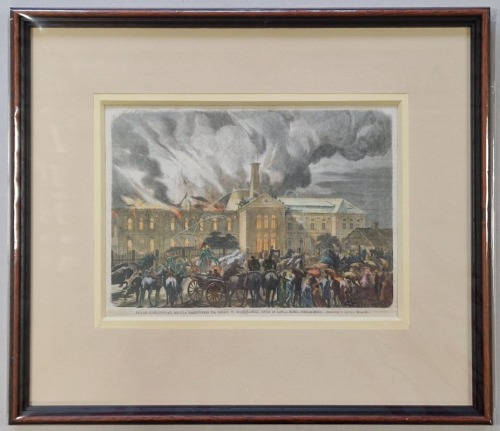 Solec - pożar młyna parowego 1866 rok, wg Kossaka